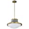 Nuvo Lafayette 1-Light Pendant 18 in. Gray / Natural Brass Accents White Opal Glass 60/7918 - alternate 2